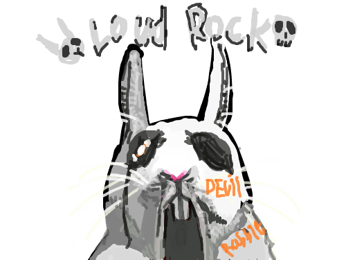 라우드락 데빌레빛 : 구상 그림 입니다 스케치판 ,sketchpan