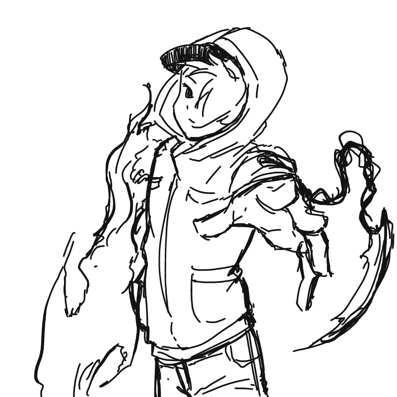 중2병 한창.. : 중2병 한창 터질때 3번째로 만들었던 캐릭터.
특수 뱀파이어로 자신에 피를 촉수로 바꿔서 공격할수 있는 식으로 만들었었다. 스케치판 ,sketchpan