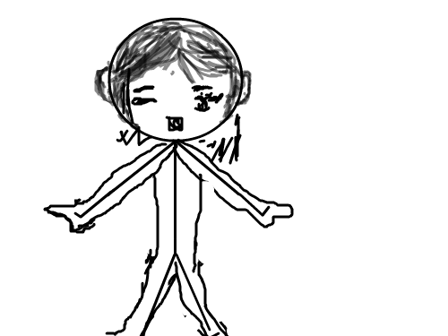 인간 : 인간(사람)을 그려 봤다. 스케치판 ,sketchpan