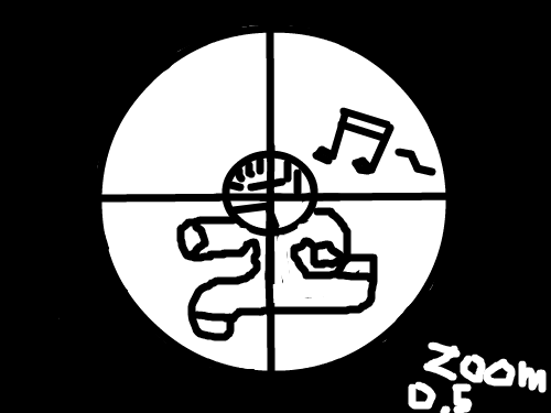 저격당하는 사람 : 놀고 있는 사람이 저격당한다. 스케치판 ,sketchpan