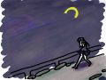 밤 : 밤 스케치판 ,sketchpan