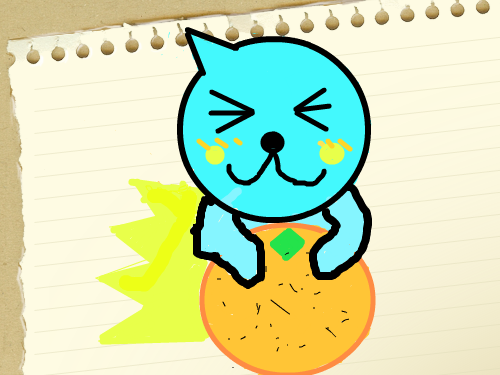 오렌지 위에 쿠후 : 오렌지 위에 쿠후가 있음 스케치판 ,sketchpan