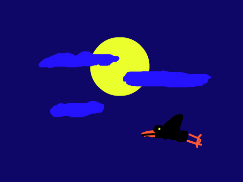 보금달 : 보름달 과 까마귀 스케치판 ,sketchpan