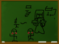 뮐봐? : 걍 여자가 졸라맨보고 뭐라뭐라하는거임 스케치판 ,sketchpan