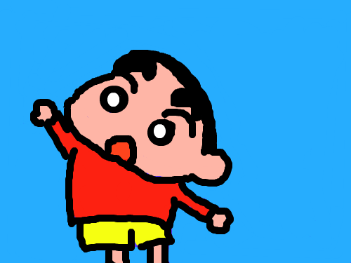 짱구 : 짱구... 맨날 꿀밤 맏는 짱구... 스케치판 ,sketchpan