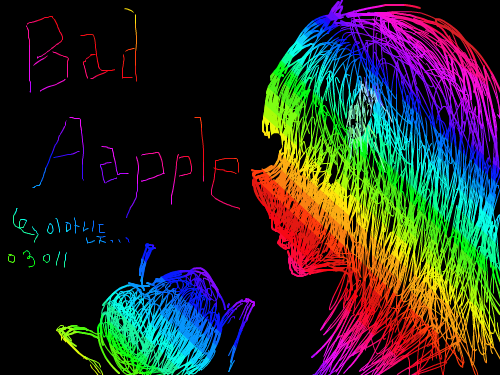 dld : bad apple 스케치판 ,sketchpan