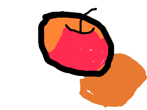 지산-사과 그림자 : 사과와광태를내엇다 스케치판 ,sketchpan