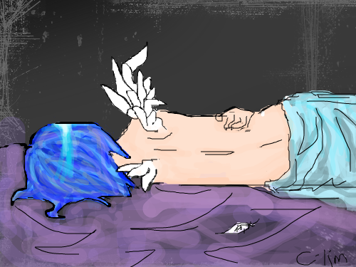 아마도 천사님 : 뭐랄까 예쁘게 ㄱ리고 싶었는데.. 잠오고 막-.... 스케치판 ,sketchpan