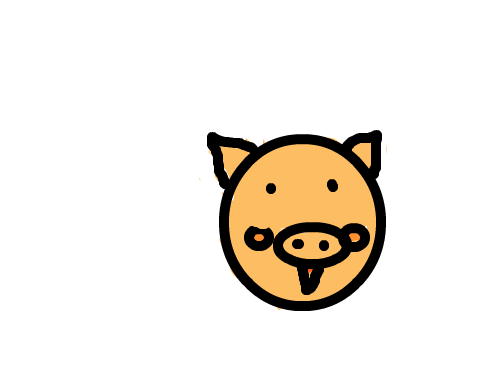 아기돼지 : 돼아지 가 꿀꿀 스케치판 ,sketchpan