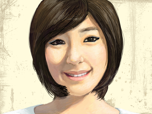 티파니 : 원본에서 눈을 고치고, 머리카락을 살짝 내추럴하게 고쳤습니다 ^^ 스케치판 ,sketchpan