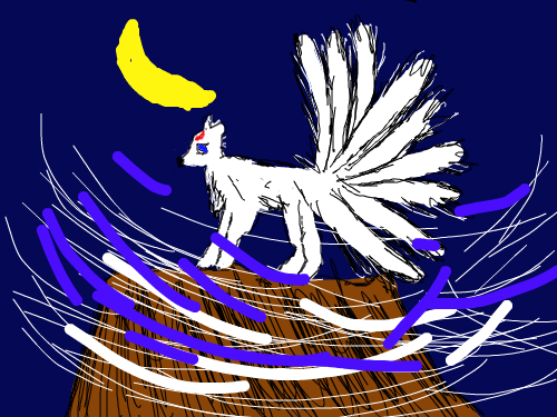 밤에 구미호 : 구미호의 비에 스케치판 ,sketchpan