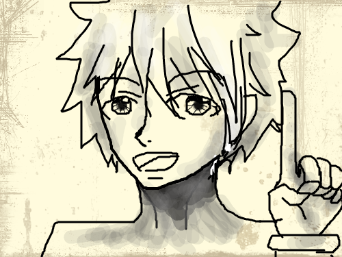 문제~!!1 : 소년이 문제를 내고 있는 모습마우스로 그리니 어렵다니까욧 스케치판 ,sketchpan