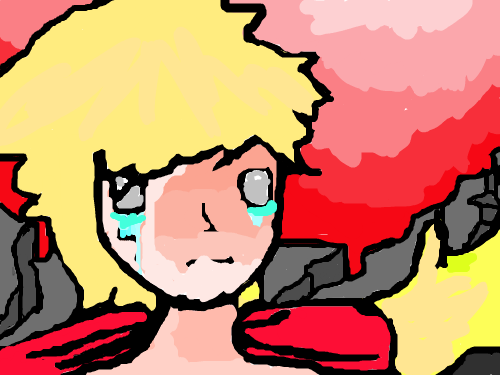 꺄악... : 땅이갈라셔 울고 놀란 모습? 스케치판 ,sketchpan