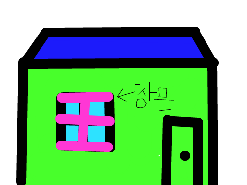 김가연 : 영어H로 창문을 만들었다. 스케치판 ,sketchpan