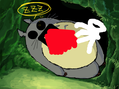 처맞는토토로 : 쳐맞으면서 피를토하는 토토로 스케치판 ,sketchpan