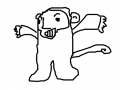 성찬이의 원숭이 : 처음으로 그린 원숭이 스케치판 ,sketchpan