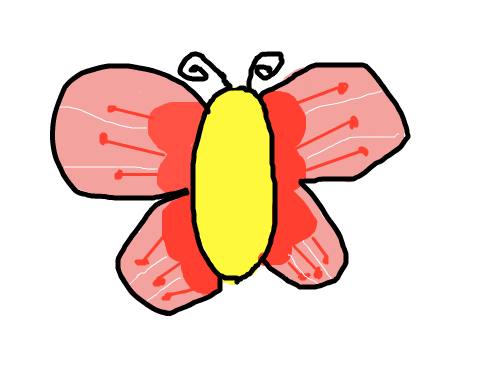 나비 : 나비를 그린 그림 스케치판 ,sketchpan