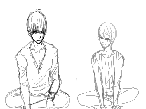 아빠다리 : 훗..눈이맞았지.. 스케치판 ,sketchpan