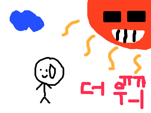 더운 쫄라맨 : 더운쫄라맨 스케치판 ,sketchpan