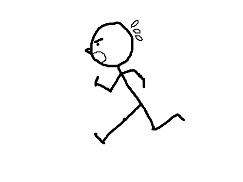 달리기하는 쫄라맨 : 쫄라맨이 달리기를한다 스케치판 ,sketchpan