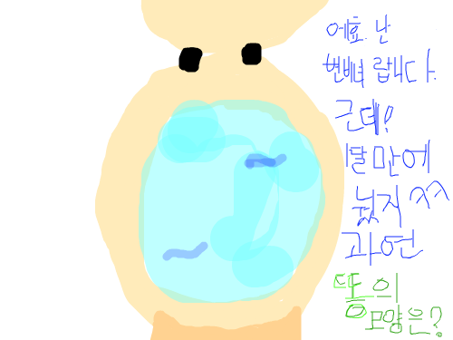 [투게더] 변기 : 변기에 DDONG 모양을 그려주세념  ㅁ  스케치판 ,sketchpan