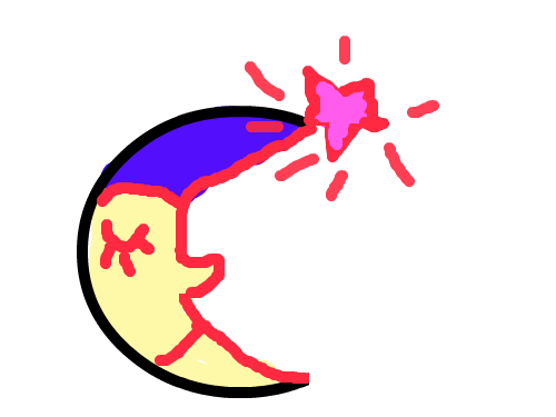 달님1 : 잠자는 달님 스케치판 ,sketchpan