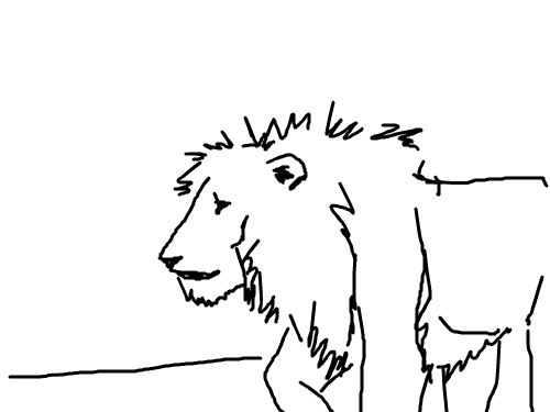 사자 : 사자입니다 스케치판 ,sketchpan