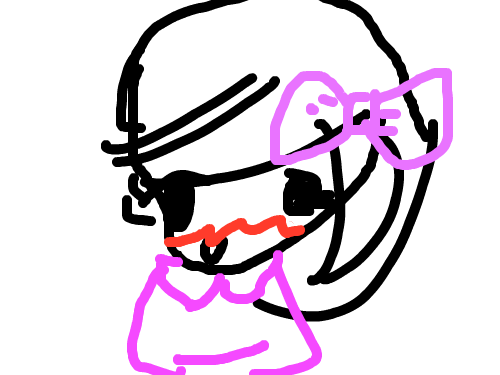 bjey : 이어그린기 머리쪽이 허전해서 리본을 그려주었지... 스케치판 ,sketchpan