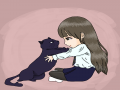 학생과 길.. : 학생과 길고양이 스케치판 ,sketchpan