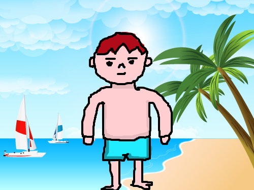 남자아이 : 남자아이를 그린것 스케치판 ,sketchpan