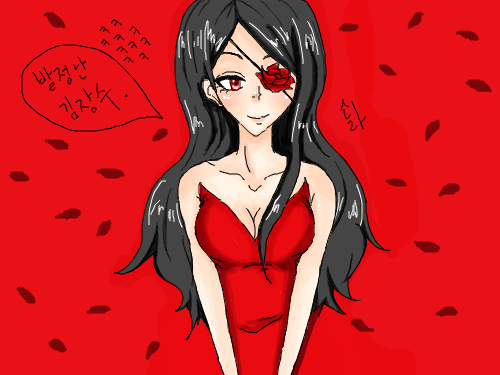 장미 : 장미여자 스케치판 ,sketchpan