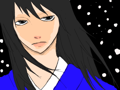 하늘에서 하얀눈이 내려도 카리스마가? : 카리스마 ㅋㄷㅋㄷㅋㄷ 스케치판 ,sketchpan