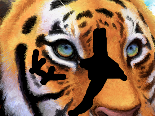 쌍칼 : 깡패 호랑이 이다 스케치판 ,sketchpan