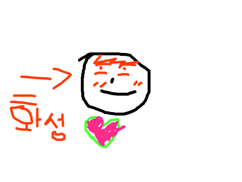 화성 : 화성글자 스케치판 ,sketchpan