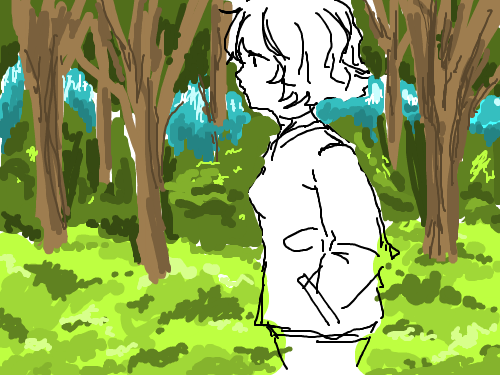 기다림 : 똥줄타는모습 스케치판 ,sketchpan