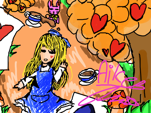 앨리스 : ..우와..망했다 스케치판 ,sketchpan