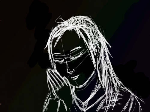 Prayer : I'm not used to draw ;?; 스케치판 ,sketchpan
