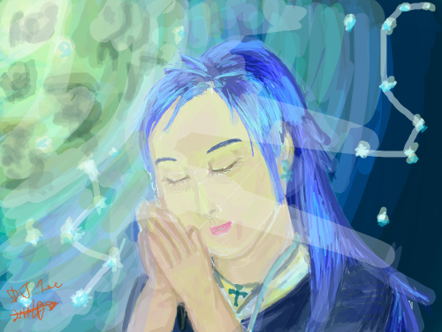 Moonlight Prayer : I pray all my willingness, hoping god listens to me. 스케치판 ,sketchpan