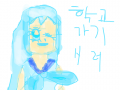 교복입은메유 : 학교가기시른표정임 스케치판 ,sketchpan