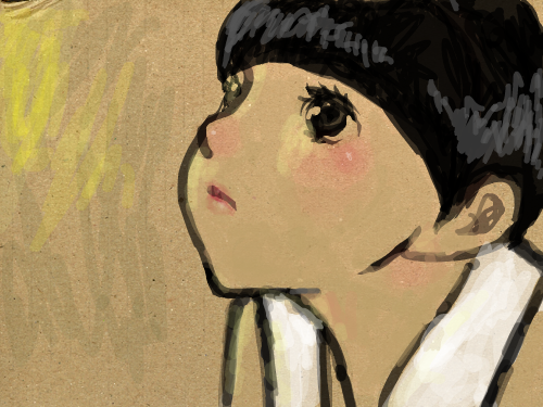 바가지머리 소년으로 ㅋㅋ : 외계인을 본 소년..ㄱ-정도? 스케치판 ,sketchpan