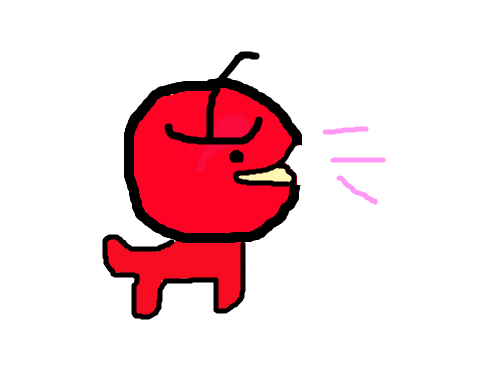 사과 강아지 : 내가 만든 사과강아지 스케치판 ,sketchpan