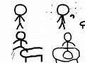 방방이 : 방방이를탄다 스케치판 ,sketchpan