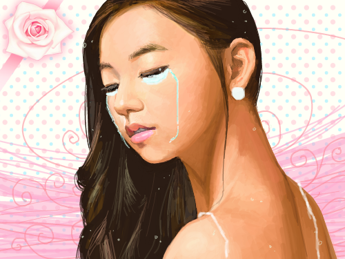 울고있는 소희 : 우...울고있는걸 주제로 그리는 작가랍니다♡ 스케치판 ,sketchpan