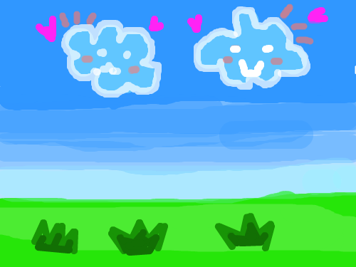 귀여운 날 : 귀여운구름,맑은 날씨 스케치판 ,sketchpan