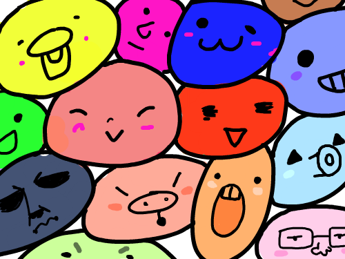 돌맹이들 : 귀여운 돌맹이 스케치판 ,sketchpan