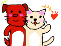 개와 고양이 : 개와고양이그림 스케치판 ,sketchpan