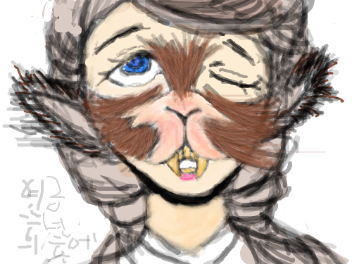 구미호 : 구미호색칠 스케치판 ,sketchpan