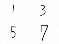 숫자 : 1234567 스케치판 ,sketchpan