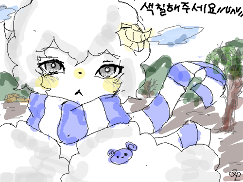 배경을모르고 색칠안했넹 : ;;ㅋㅋ데충.. 스케치판 ,sketchpan