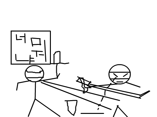 졸라맨1탄 : 졸라맨과 두건맨이 싸우려한다 그런데 두건맨이 잘못잡아서 몸이뽀갔다 스케치판 ,sketchpan